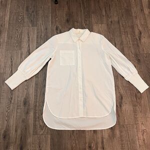 P Cill Women’s Tunic‎ Shirt Dress Large  Smocked Sleeves